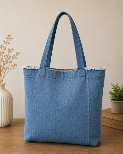 Classic Blue Denim Tote Bag