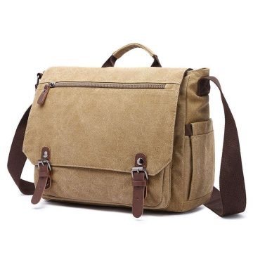 Classic Canvas Messenger Bag for Men