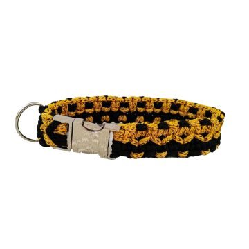 Handmade Macrame Metal Dog Collar