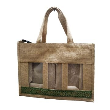 Natural Jute with visible screen Tote Bag