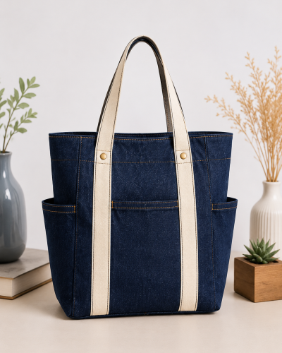 Premium Fashion Denim Shopping Handbag