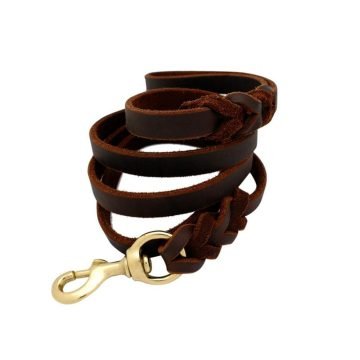 Premium Quality Leather Dog Training Leash
