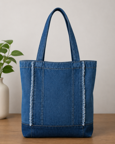Stylish Denim Canvas Tote Bag